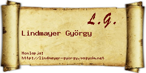 Lindmayer György névjegykártya
