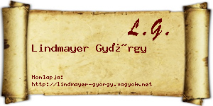Lindmayer György névjegykártya