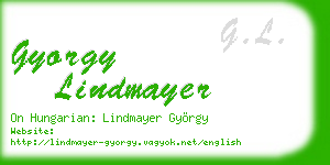 gyorgy lindmayer business card